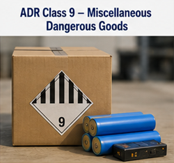 Batterie al litio e materiali pericolosi vari secondo la Classe ADR 9