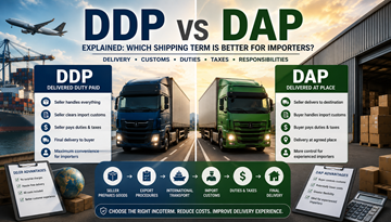 Confronto tra i termini di spedizione DDP e DAP con camion, operazioni doganali e logistica internazionale