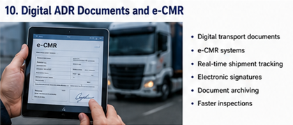 Documenti ADR digitali ed e-CMR nei sistemi logistici in Europa