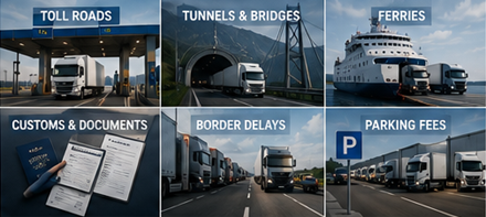 Sistemi di pedaggio per camion in Europa e costi del trasporto merci internazionale