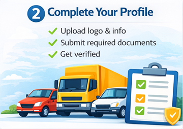 Completamento del profilo cliente su ExusTrans con documenti aziendali e caricamento del logo