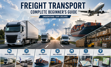 Trasporto merci moderno in Europa con camion, container, magazzini e operazioni logistiche in tutta Europa