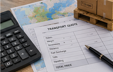 Calcolo dei prezzi del groupage con pallet, pianificazione logistica, costi di trasporto e documenti di spedizione