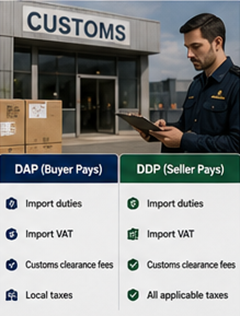 Dazi doganali, IVA e procedure di importazione internazionale con i termini di spedizione DDP e DAP