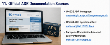 Documenti ufficiali della normativa ADR e risorse UNECE per il trasporto di merci pericolose