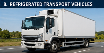 Camion refrigerato che trasporta prodotti alimentari a temperatura controllata in Europa