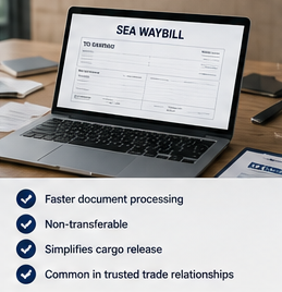 Documentazione digitale Sea Waybill per il trasporto marittimo