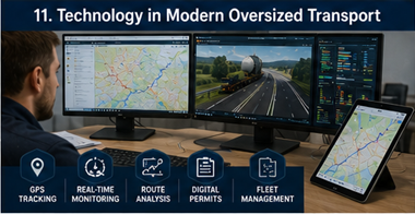 Pianificazione digitale della logistica per trasporti pesanti e sistemi GPS di tracciamento dei convogli