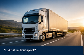 Camion che trasporta merci su autostrada europea, concetto di logistica e trasporto