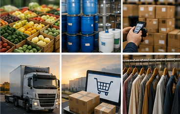 Diversi edifici di magazzino e operazioni logistiche in Europa
