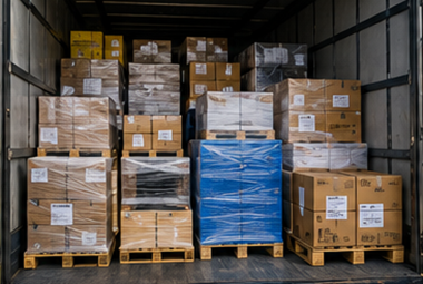 Spedizione groupage con camion condivisi, carichi misti su pallet e distribuzione logistica europea