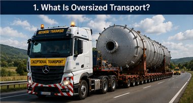 Camion per trasporti pesanti che trasporta un carico industriale eccezionale in Europa