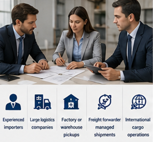 Professionisti della logistica aziendale che pianificano spedizioni internazionali usando gli Incoterms EXW