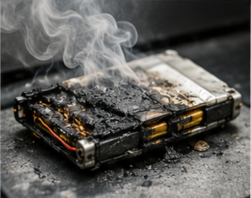 Batterie al litio danneggiate che causano rischio di incendio durante le operazioni di trasporto